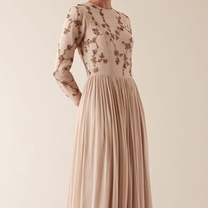 Elise Fayre Long Sleeve Beaded Dress